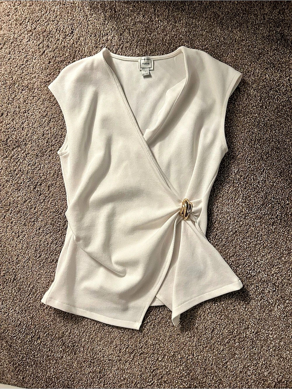 Maeve hardware Wrap Top White Small